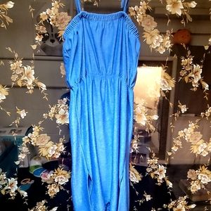 Blue vintage Terry cloth dress